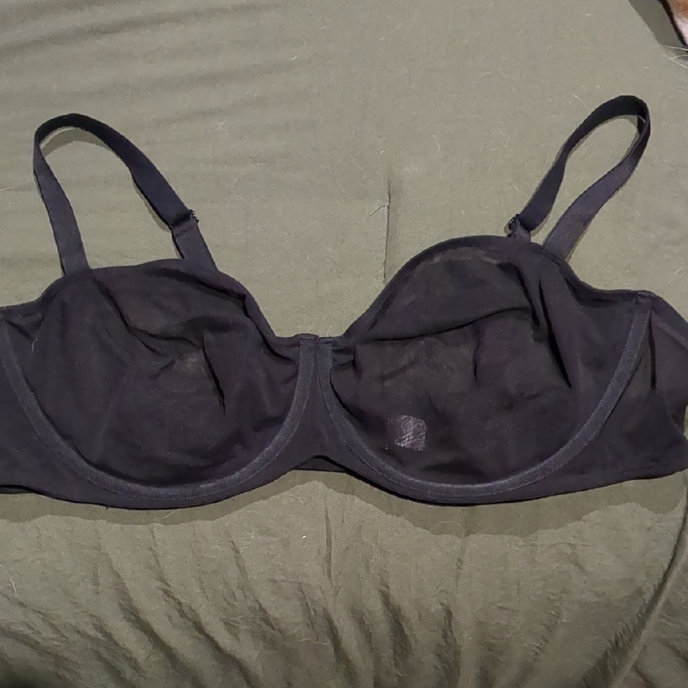 Black Balconette Underwire Bra with Adjustable Straps